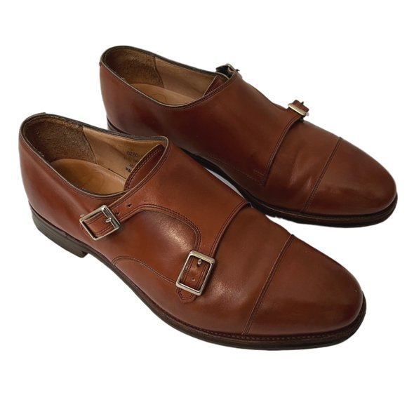 Alfred Sargent J. Crew Mahogany Double Monk Strap Shoes Size UK 8.5, US Size 9